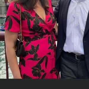 ALC Dress | Size 6 (Cora Floral-Print Silk Midi Wrap Dress)